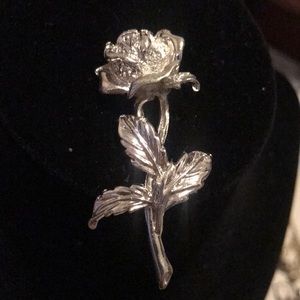 Vintage silver rose